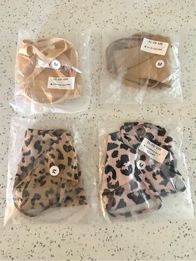 4 Women’s thong panties underwear g string new in package tan, nude, leopard
